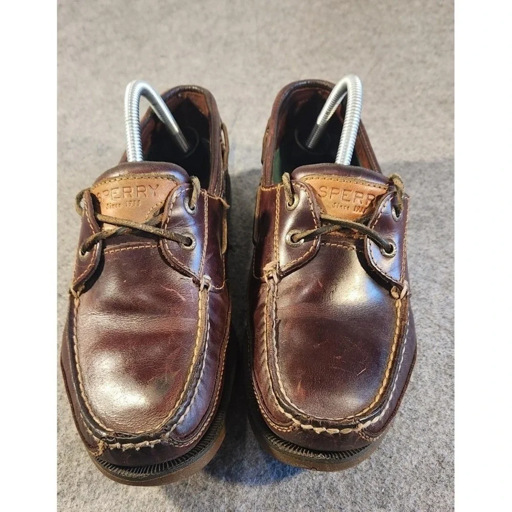 Sperry Top-Sider Shoes Mens Size 9 Brown Leather Boat Deck Non‎ Marking Casual